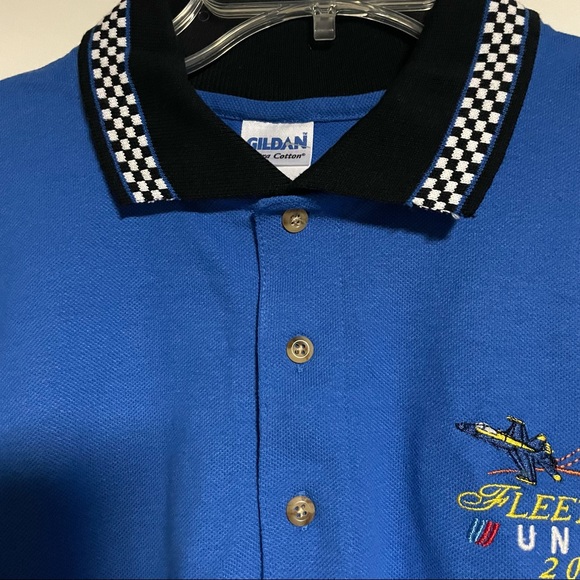 Gildan Mens Polo Short Sleeve Embroidered Fleet Week United 2007 Large Casual. - Picture 3 of 6